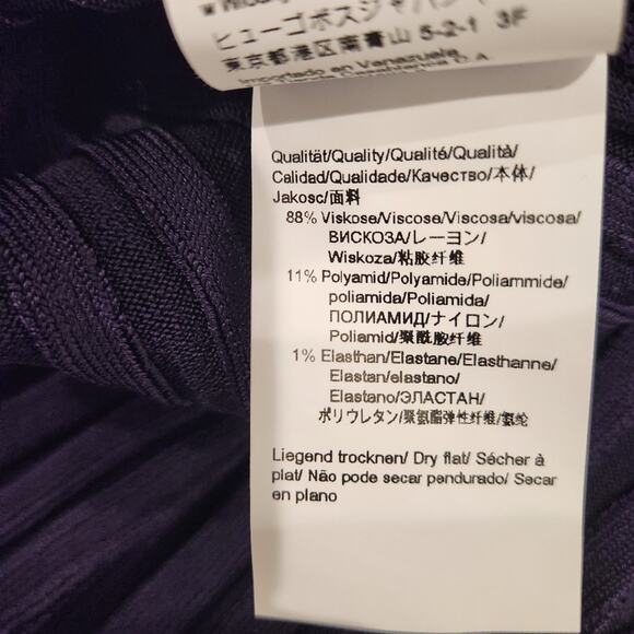 Boss Italian knit ribbed purple skirt suit size large - Picture 8 of 8